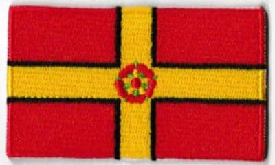 Northamptonshire Embroidered Flag Patch, style 04