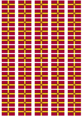 Northamptonshire Flag Stickers - 65 per sheet