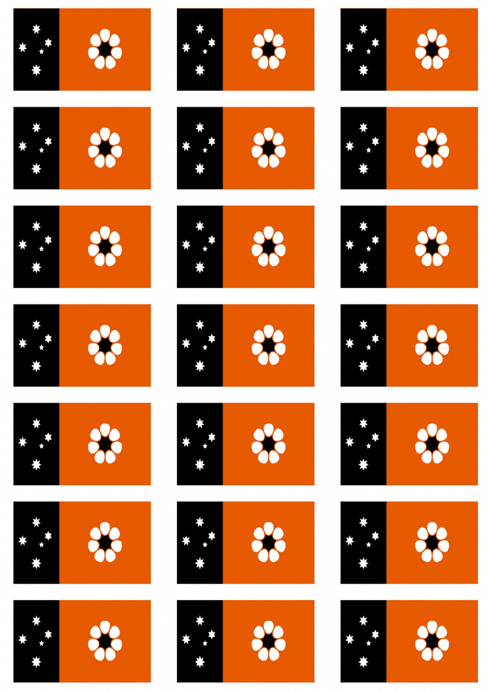 Northern Territory Flag Stickers - 21 per sheet