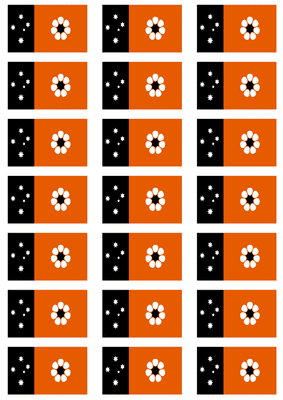 Northern Territory Flag Stickers - 21 per sheet