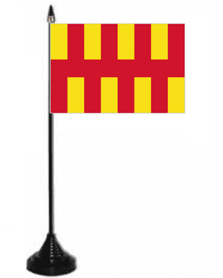 Northumberland Desk / Table Flag with plastic stand and base.