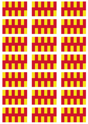 Northumberland Flag Stickers - 21 per sheet
