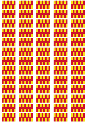 Northumberland Flag Stickers - 65 per sheet