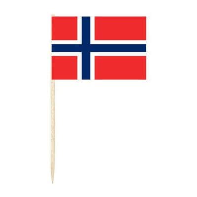 Norway Country Flag Cocktail Sticks (pack of 10)