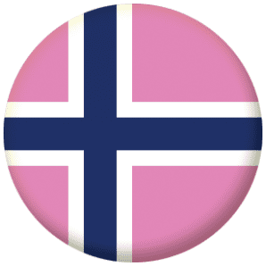Norway Gay Pride Flag Button Badge