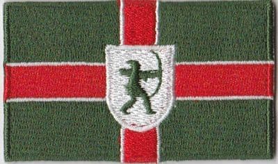 Nottinghamshire Embroidered Flag Patch, style 04
