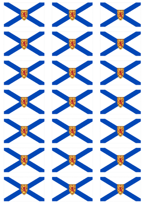 Nova Scotia Flag Stickers - 21 per sheet