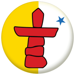 Nunavut Territory Flag 58mm Button Badge