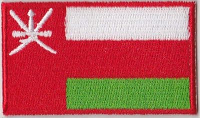 Oman Embroidered Flag Patch, style 04.