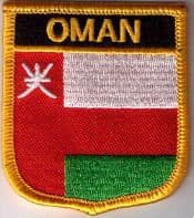 Oman Embroidered Flag Patch, style 07.