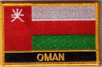 Oman Embroidered Flag Patch, style 09.