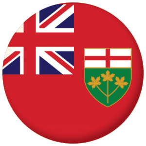 Ontario Province Flag 58mm Button Badge