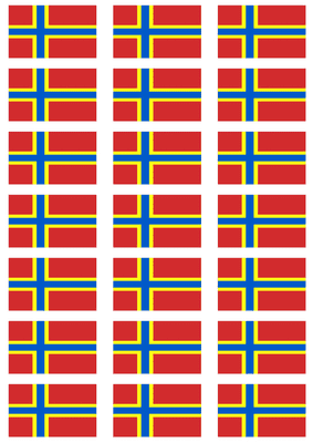Orkney Islands Flag Stickers - 21 per sheet