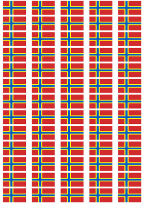 Orkney Islands Flag Stickers - 65 per sheet