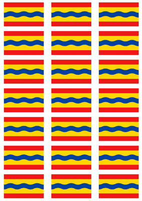 Overijssel Flag Stickers - 21 per sheet