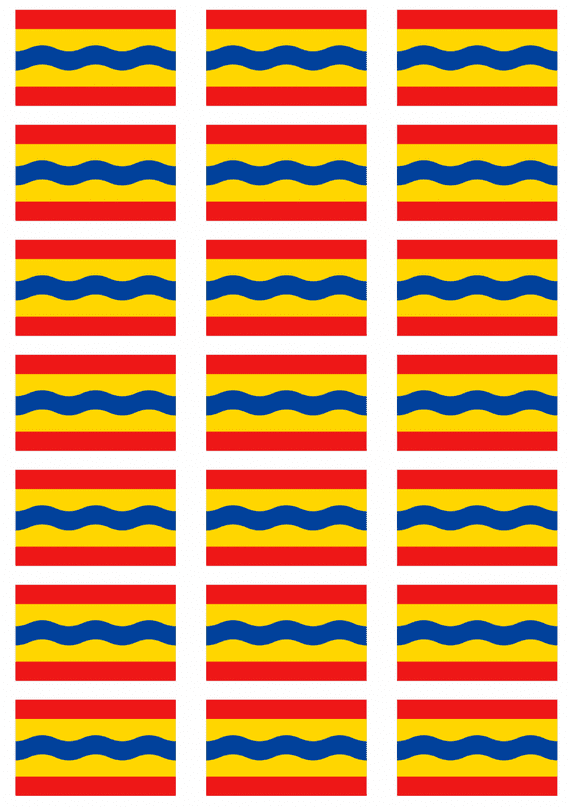 Overijssel Flag Stickers - 21 per sheet