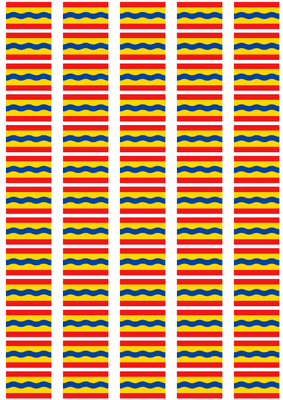 Overijssel Flag Stickers - 65 per sheet