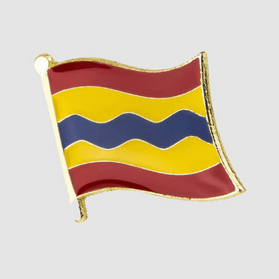Overijssel Netherlands Province Flag Enamel Pin Badge – small