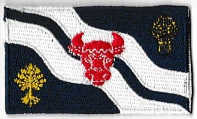 Oxfordshire Embroidered Flag Patch, style 04