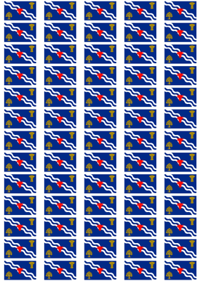 Oxfordshire Old Flag Stickers - 65 per sheet