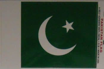 Pakistan Country Flag Rectangular Decal.