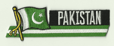 Pakistan Embroidered Flag Patch, style 01.