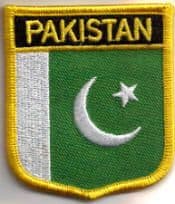 Pakistan Embroidered Flag Patch, style 07.