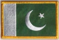 Pakistan Embroidered Flag Patch, style 08.
