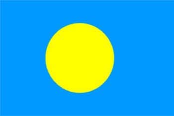 Palau Large Country Flag - 3' x 2'.