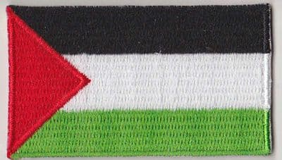 Palestine Embroidered Flag Patch, style 04.
