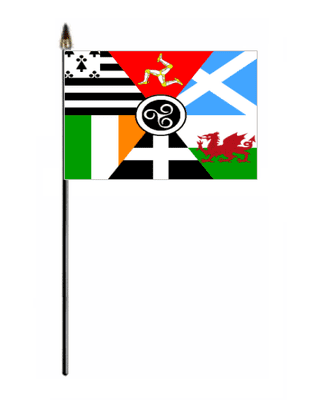 Pan Celtic Hand Flag - Small.