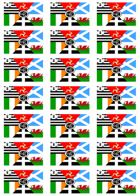 Panceltic Flag Stickers - 21 per sheet
