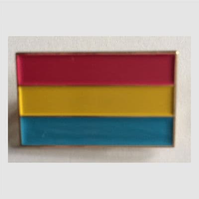 Pansexual Pride Flag Rectangular Enamel Pin Badge