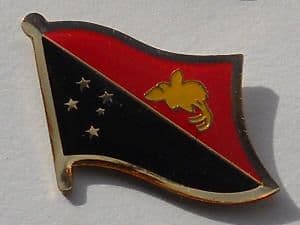 Papua New Guinea Country Flag Enamel Pin Badge