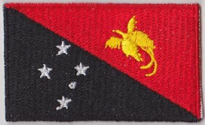Papua New Guinea Embroidered Flag Patch, style 04
