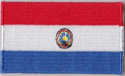 Paraguay Embroidered Flag Patch, style 04