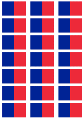 Paris City Flag Stickers - 21 per sheet