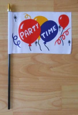 Party Time Hand Flag - Small.