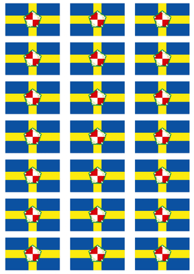 Pembrokeshire Flag Stickers - 21 per sheet