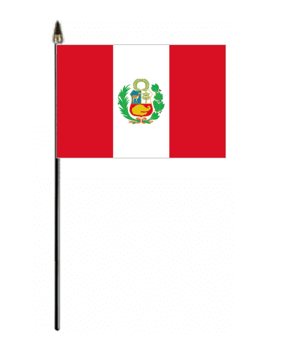Peru Country Hand Flag - Small.