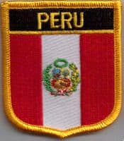 Peru Embroidered Flag Patch, style 07
