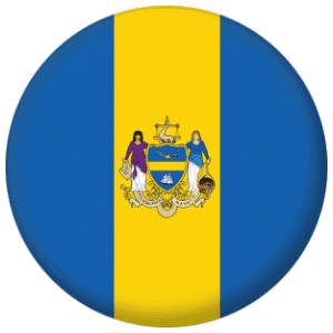 Philadelphia (Pennsylvania) Flag 25mm Keyring