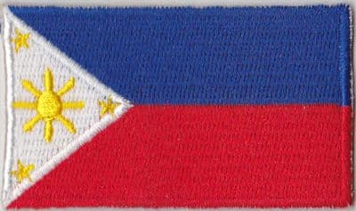 Philippines Embroidered Flag Patch, style 04.