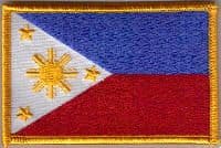 Philippines Embroidered Flag Patch, style 08.