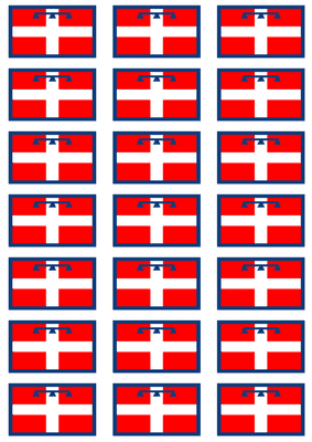 Piedmont Flag Stickers - 21 per sheet