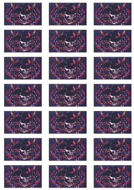 Pirate Skull Cowboy Stickers - 21 per sheet