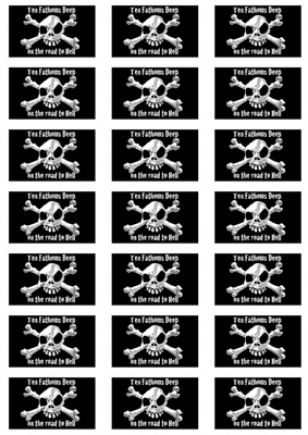 Pirate Ten Fathoms Deep Stickers - 21 per sheet