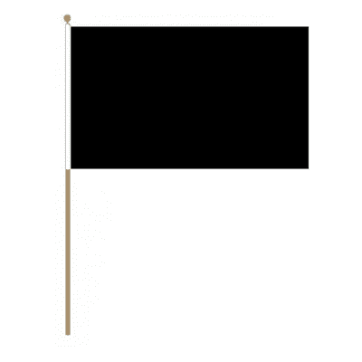 Plain Black Hand Flag - Large.