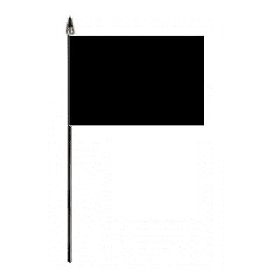 Plain Black Hand Flag - Small.