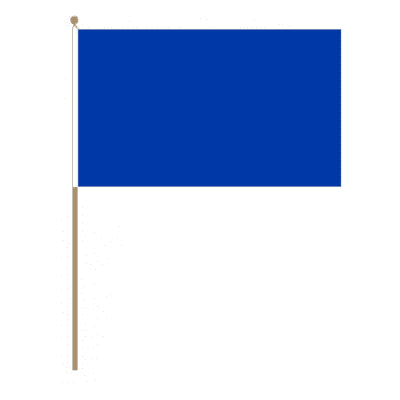 Plain Blue Hand Flag - Large